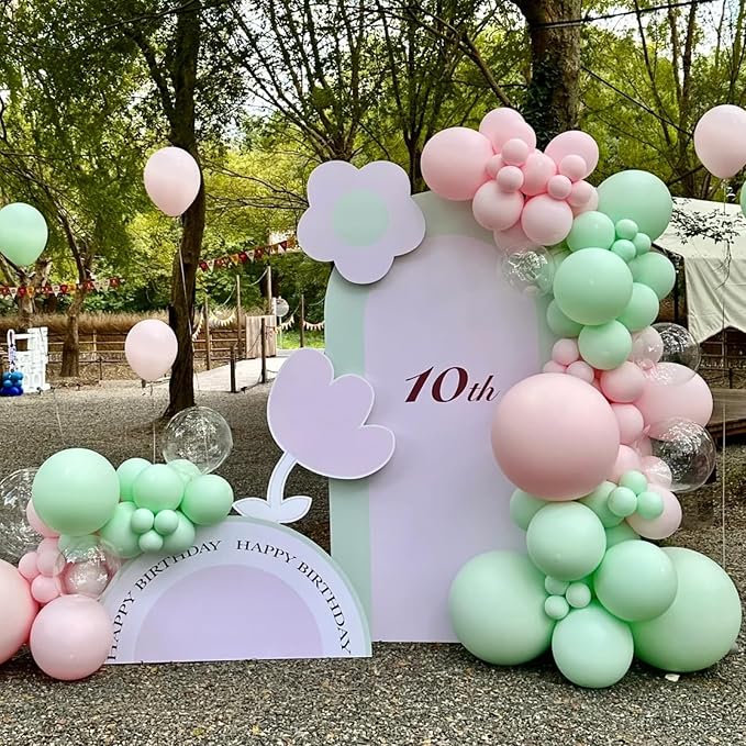 Voircoloria 105pcs Mint Green Party Latex Balloons, 12inch | - Image 5
