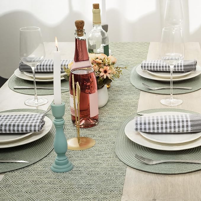 AHHFSMEI Placemats Set of 4 for Dining Table Washable Woven Non-Slip 18x12 - Image 6