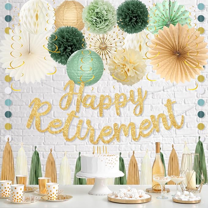 Roetyce Retirement Party Decorations Women Men, Sage Green Legend Has Retired - Image 5