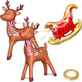 4Pcs 39in Large Standing Reindeer Balloons Deer Sleigh Christmas Balloons | by Unknown