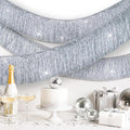 2 Pack Silver Fringe Garland Tinsel Banner Party Decoration | Dense Shiny by Rovplus