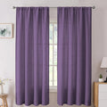 Tollpiz Short Linen Curtain Bedroom Rod Pocket Semi Sheer Curtains Burlap Light by Tollpiz