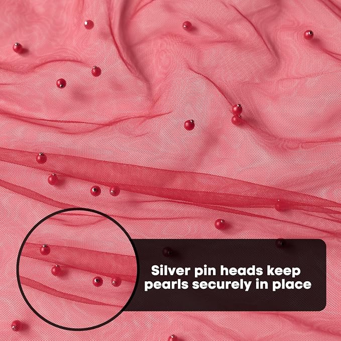 Artoid Mode Pearl Red Gauze Table Runner 59x120 Inch, Seasonal Sheer Kitchen - Image 6