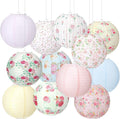 Baquler 12 Pcs Floral Paper Lanterns Tea Party Decorations 10 Inch Wildflower by Baquler