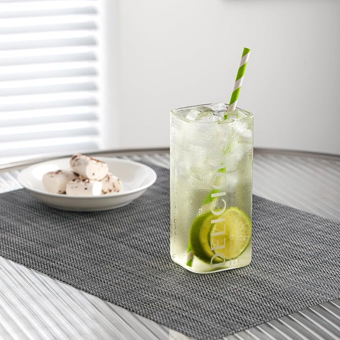 LEXMORE Placemats Set of 6 Vinyl/Plastic Woven Place Mats - Image 7