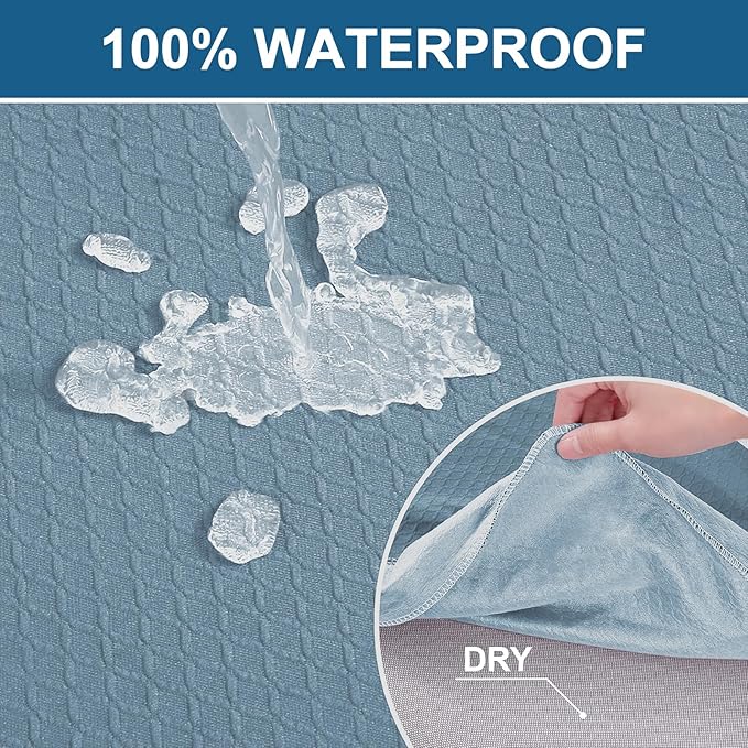 Smiry Waterproof Seat Covers for Dining Room Chairs, No Rear Covers | Stretch - Image 3