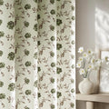 Beauoop Floral 100% Blackout Curtains Bedroom Green Brown 52x63 2 Panels | Rose by Beauoop