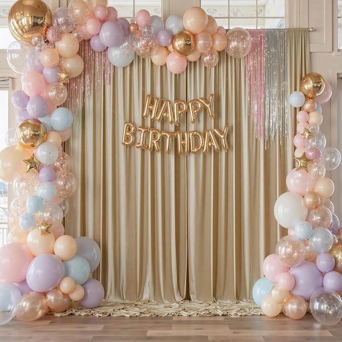 40ft×12ft Wrinkle Free Champagne Backdrop Curtain - Image 8