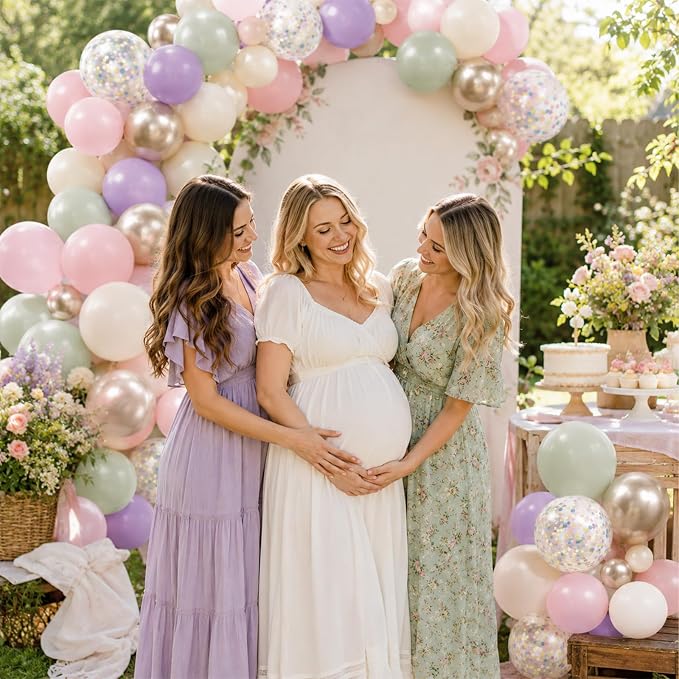 Sage Green Pink Balloons - Image 7