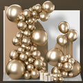 PartyWoo Metallic Gold Balloons 120pcs Chrome Gold Color 18 12 10 5 Inch | 18 by PartyWoo