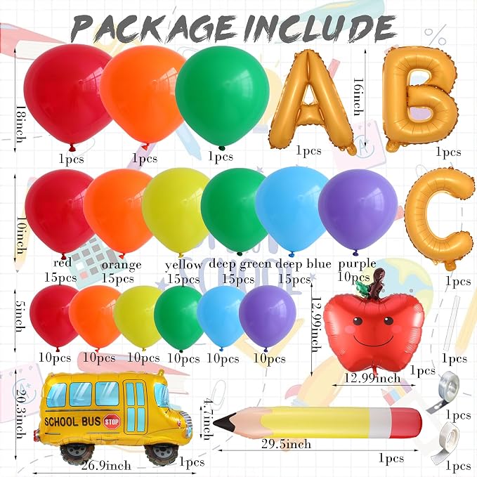 Back to School Balloon Arch Garland Kit, - Image 2