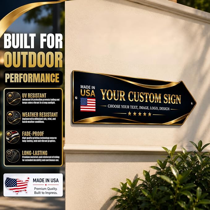 Custom sign outdoor LEFT arrow sign by BCB | direction signs Printed in USA | - Image 4