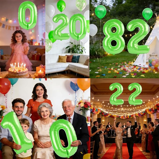40 Inch Number 82 Balloons for 82nd Birthday Party Decorations, 0-100 Fruit - Image 7