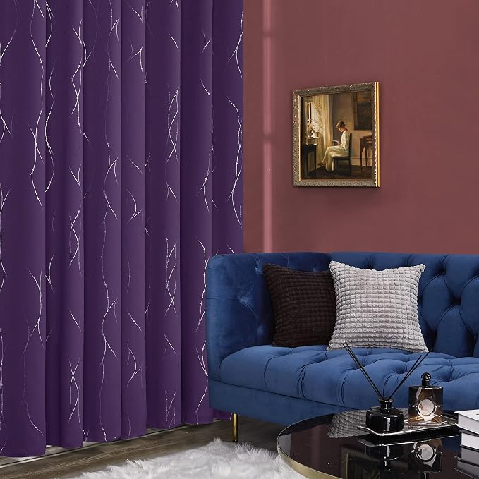 Deconovo Living Room Curtains 45 Inches Long, Thermal Insulated, Room Darkening - Image 5