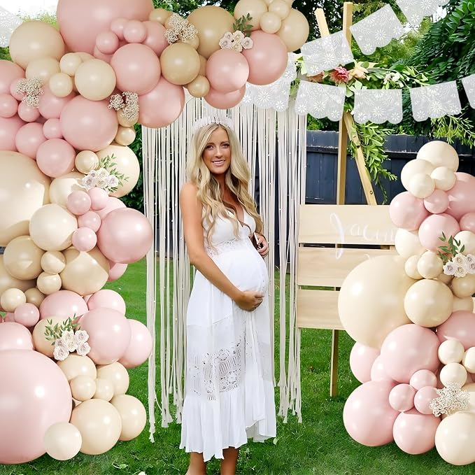 CROSSFINGERS Light Pink Balloon Garland Arch Kit - Image 3