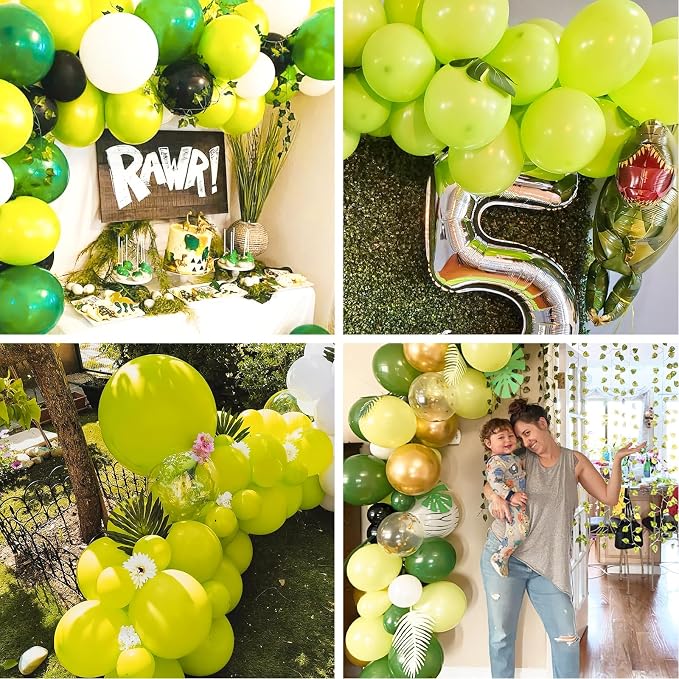 PartyWoo Lime Balloons 140pcs Green Light Pastel Kelly Green Color | 18 12 10 5 - Image 5