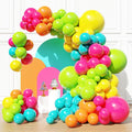 Tropical Balloons Arch Kit, Hawaiian Party Balloons | Hot Pink Orange Teal by FHEKFNG