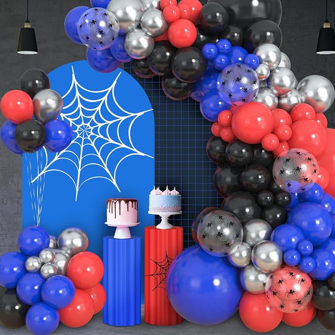 Amandir 153pcs Black Red Blue Balloon Arch Garland Kit Different Sizes | 18 12 - Image 7