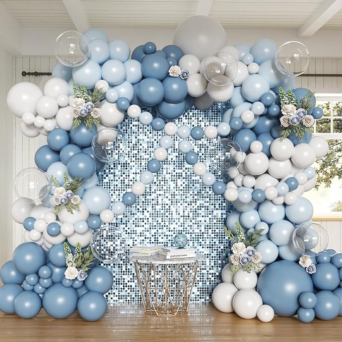 Dusty Blue Balloon Arch Kit by Anhiy