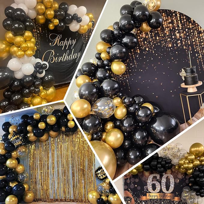 100pcs Gold Confetti Balloons 12 inch | Gold Confetti balloon - Image 3