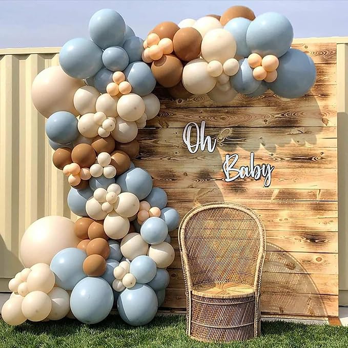 Beige Balloons 18 Inch 24 Pack Matte Helium Latex Round Balloons - Image 4