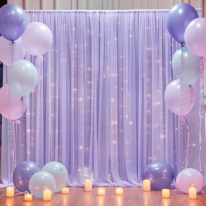 10x10ft Purple Tulle Backdrop Curtain - Image 8