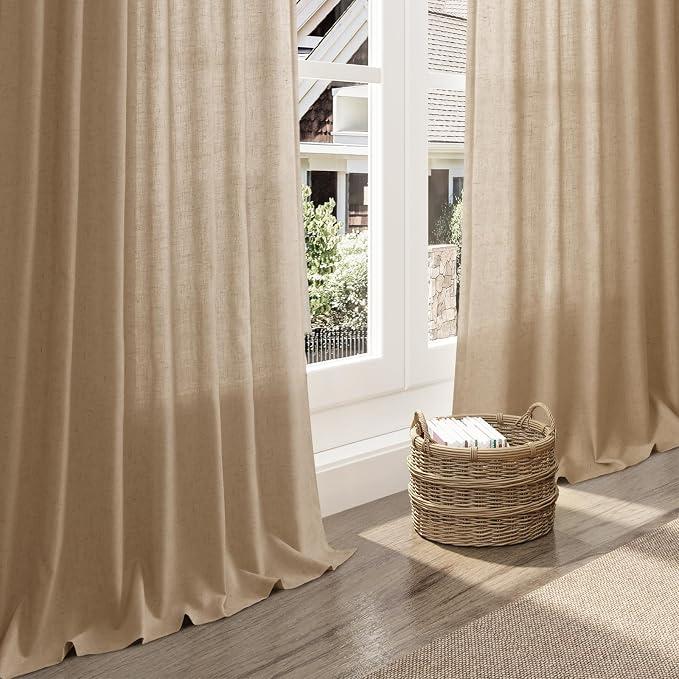 Sand Beige Curtains 120 Inches Long - Image 5