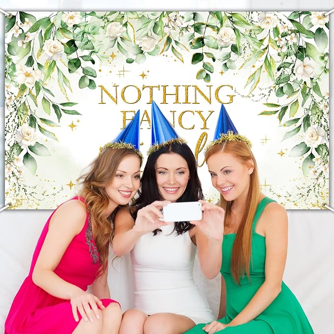 Avezano Nothing Fancy Just Love Banner Sage Green Bridal Shower Decorations - Image 7