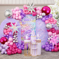 JOGAMS 172Pcs K-Pop Music Balloon Arch Kit, Metallic Silver Purple Pink by JOGAMS