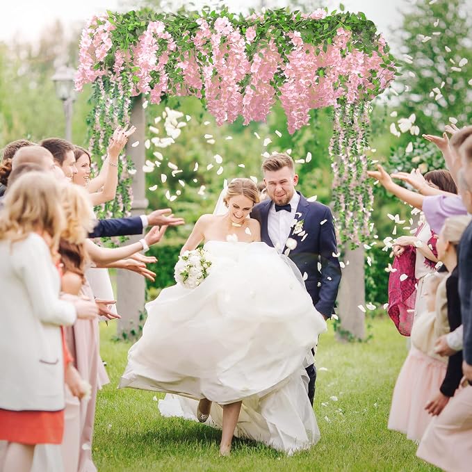 Findosom Wisteria Artificial Flowers Garland, Flower Garland Decorations - Image 6