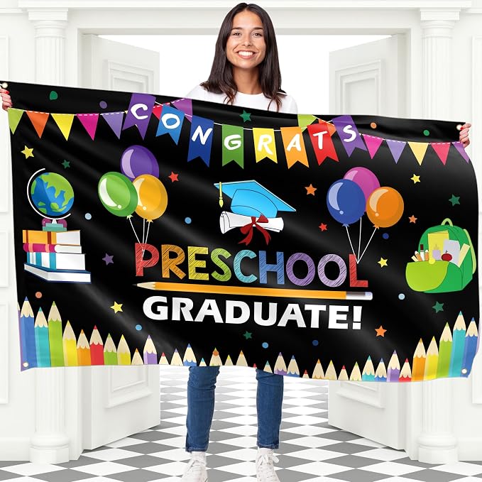 Preschool Happy Graduation Banner by Bravita