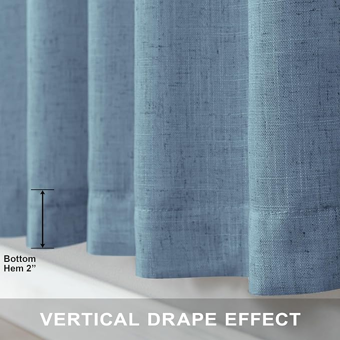 Light Blue Curtains 45 Inch Length - Image 6