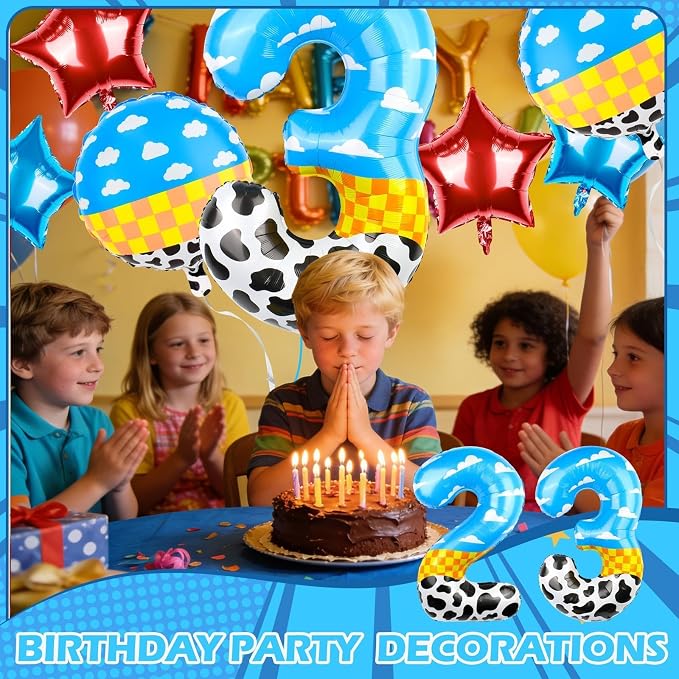 40 Inch Toy Inspire Story Themed Number 3 Balloon, Large Number Helium Balloon - Image 5