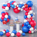 138PCS Red White and Blue Balloon Garland Arch Kit, 18 12 10 5 inch Red and by Paready