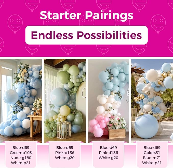 Bezente Pastel Blue Latex Round Helium Party Balloons 100 Pack 12 inch | Light - Image 4