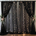 30x8ft Black Tulle Backdrop Curtain by Partisky