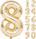 40 Inch Light Gold 8 Number Balloons Large Champagne Gold Number | White Gold by Exquisitehighqualitypartydecorationstomeetyoureveryneed%EF%BC%81