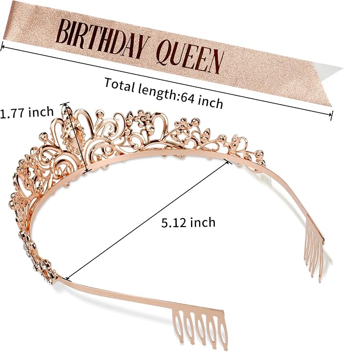 Fesciory Birthday Crown for Women, Adult Fit, Coming of Age Gifts & Halloween - Image 6