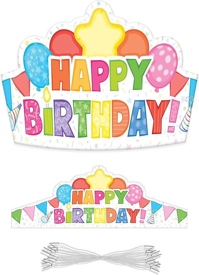 Carson Dellosa 30-Piece Birthday Crowns by CarsonDellosaEducation