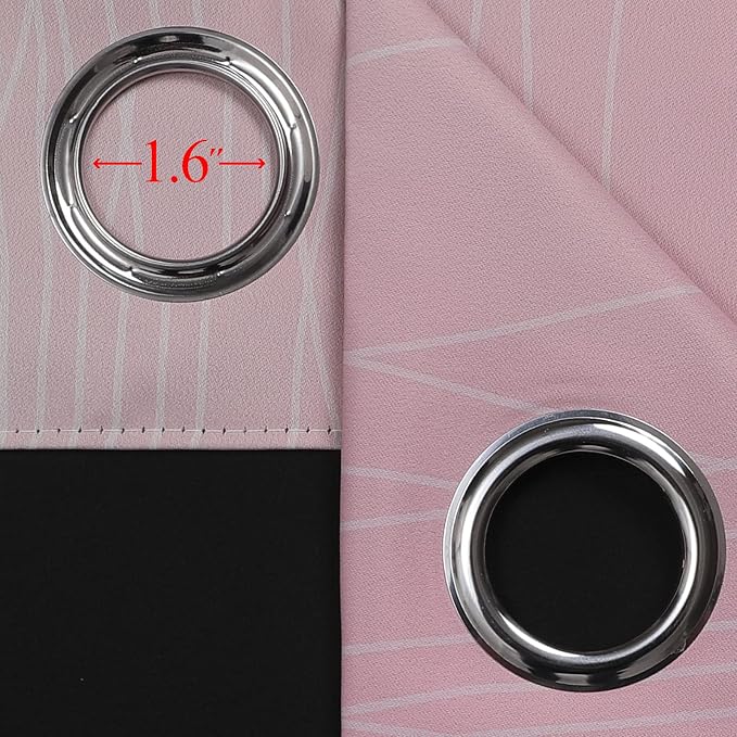 Ombre Sage Green and Pink Blackout Curtains - Image 7