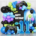 11th Birthday Video Game Balloons Arch, 11th Game Party Balloons Garland Kit by Cledeco