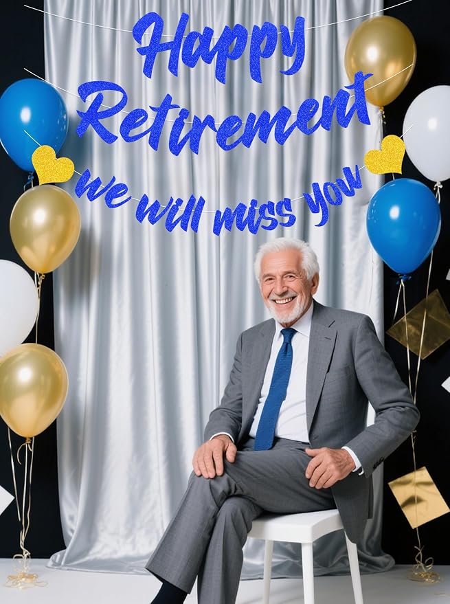 Pre-Strung Happy Retirement Banner & We Will Miss You Banner - Image 7
