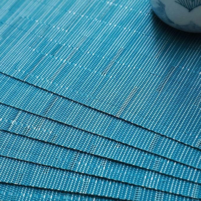 SHACOS Woven Vinyl Table Runner Indoor Outdoor 12x71 inch Kitchen Dining Table - Image 4