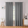 Tollpiz Linen Curtains Bedroom Rod Pocket Semi Sheer Curtain Burlap Light by Tollpiz