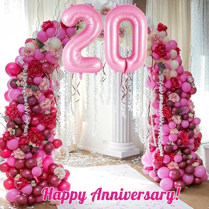 Pink Number 0 Balloon 40 Inch, Big Large Foil Helium Number Balloons, Jumbo - Image 6