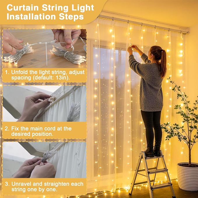 JMEXSUSS 600 LED Curtain Lights - Image 7