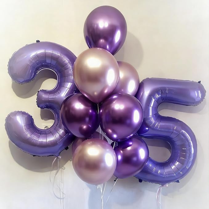 Numbers 12 Balloon 40Inch Purple Balloons - Image 4