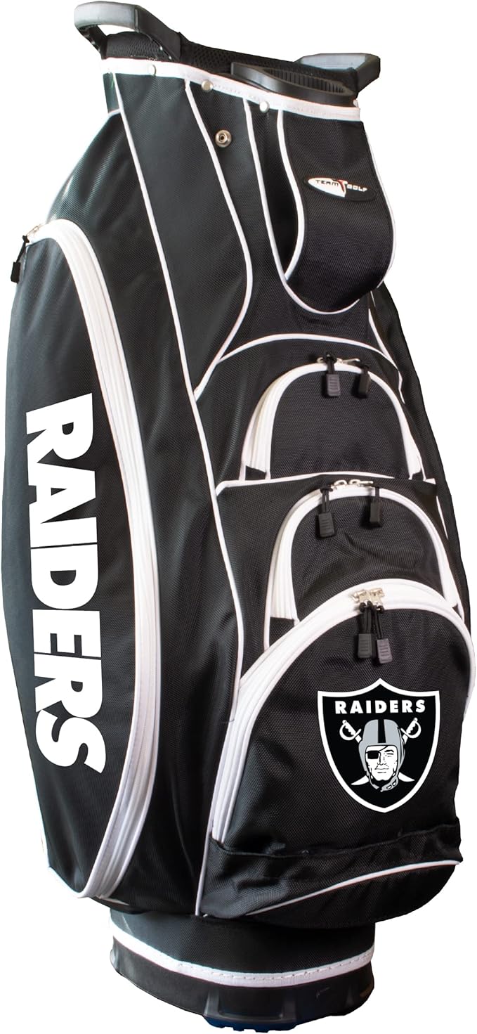 Team Golf NFL Lightweight, 10-Way Club Divider, Spring Action Stand, Insulated Cooler Pocket, Velcro Glove and Umbrella Holder & Lift Assist Handles