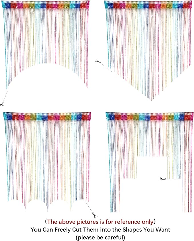Hysenm 2 Pack 39 x 79 Inch Beaded Curtain String Door Curtains, Hippie Room - Image 4