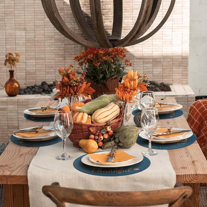 FunWheat Round Placemats Set of 6 Table Mats - Image 3